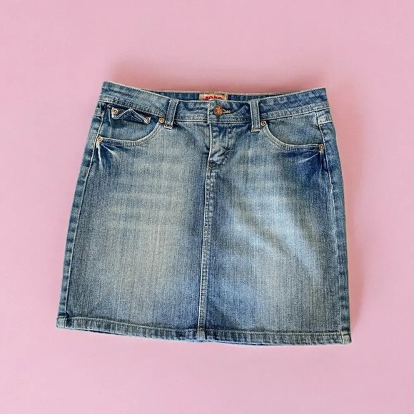 Y2K No Boundaries Vintage Denim Mini Skirt size 7 - Picture 1 of 4